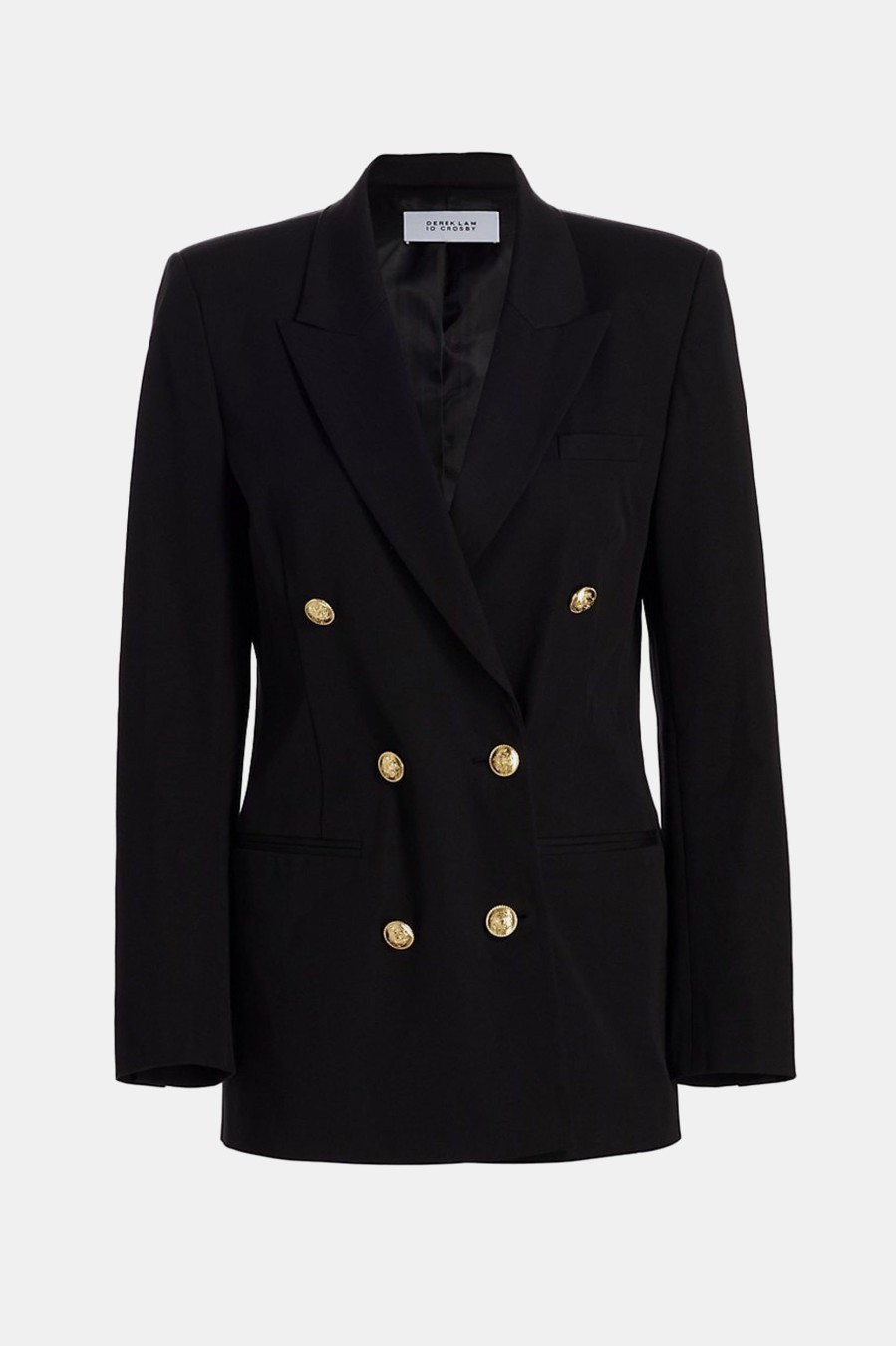 Coats And Jackets Derek Lam 10 Crosby | Walter Double Breasted Blazer Black