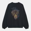 Knitwear And Sweaters Anine Bing | Harvey Leopard Crew Black