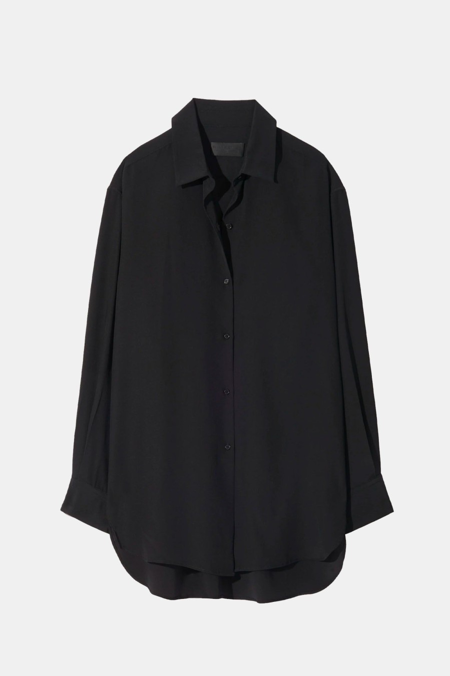 Tops And Shirts Nili Lotan | Julien Silk Shirt In Black