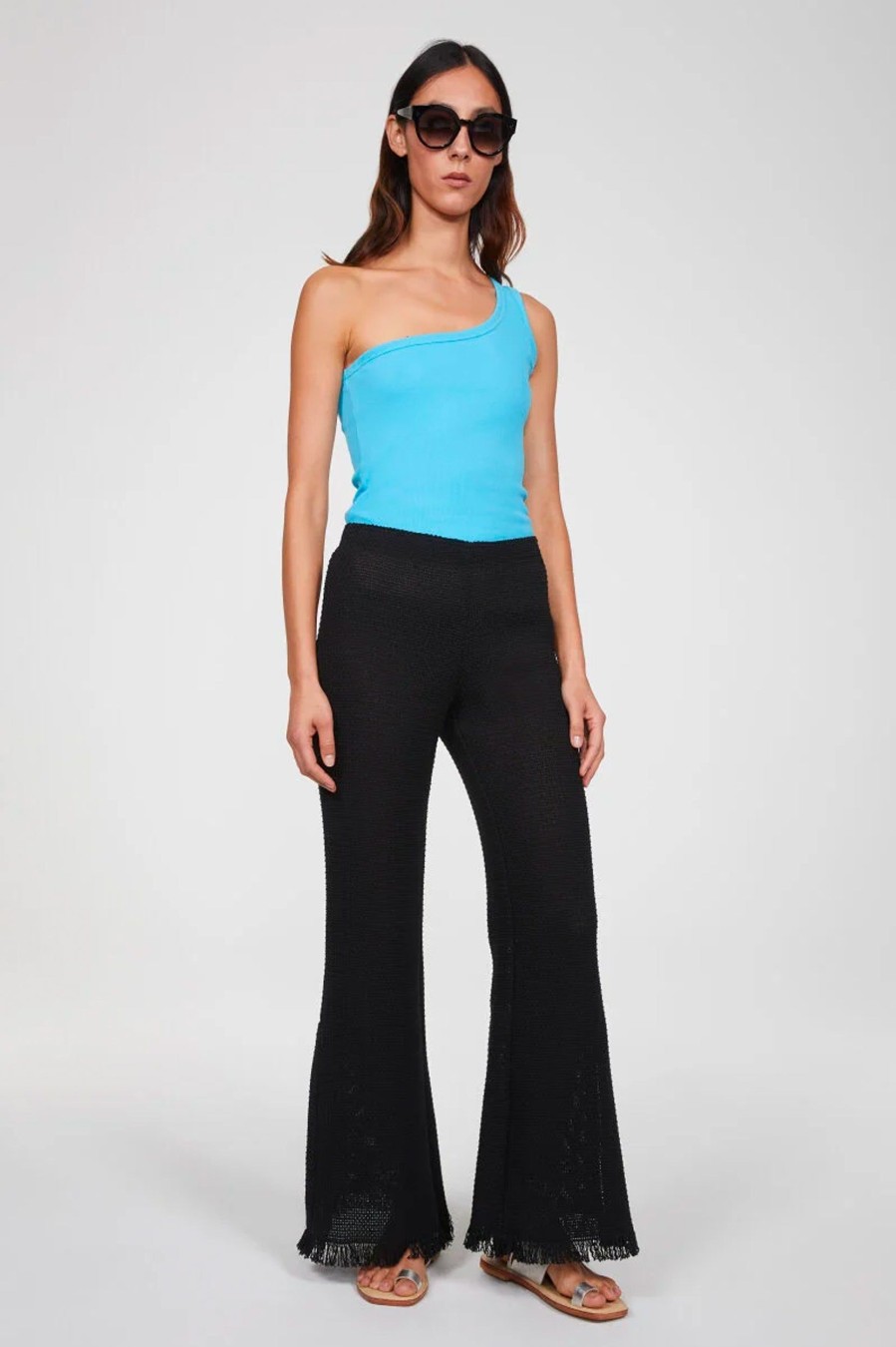 Trousers Rodebjer | Niccola Flared Pants In Black