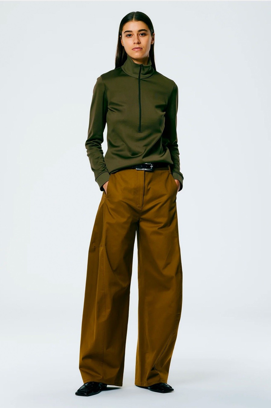 Jeans Tibi | Chino Sid Pant In Caramel - Regular Brown