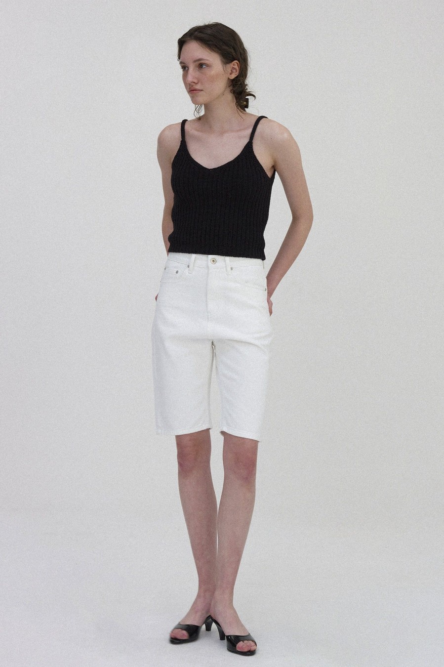 Shorts Nothing Written | Half White Denim Short Neutrals