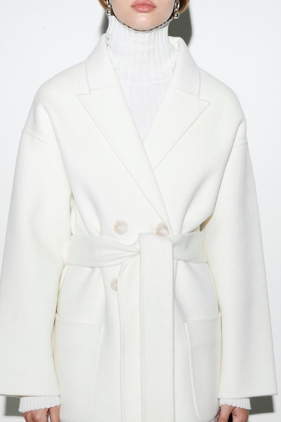 Coats And Jackets Anine Bing | Dylan Coat In Ivory Neutrals