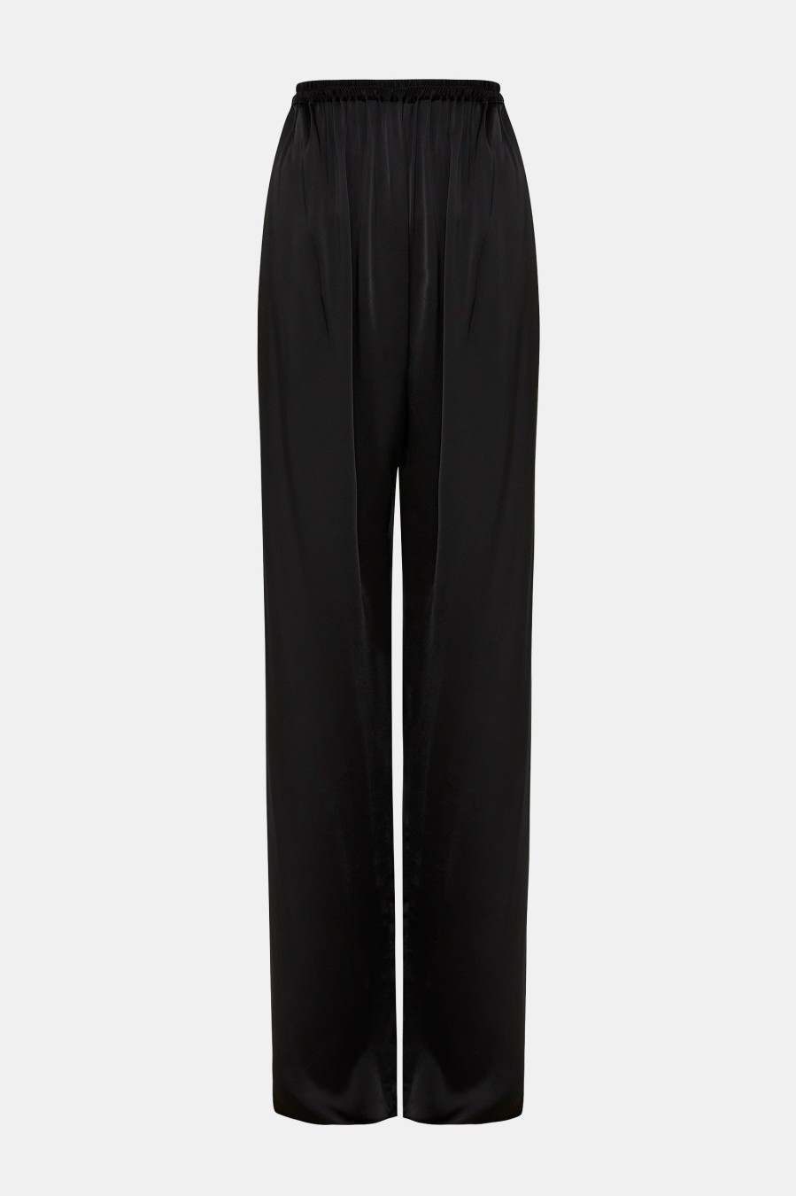 Trousers Matteau | Relaxed Satin Pant In Black