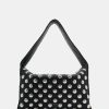 Accessories KHAITE | Elena Shoulder Bag With Silver Studs In Black