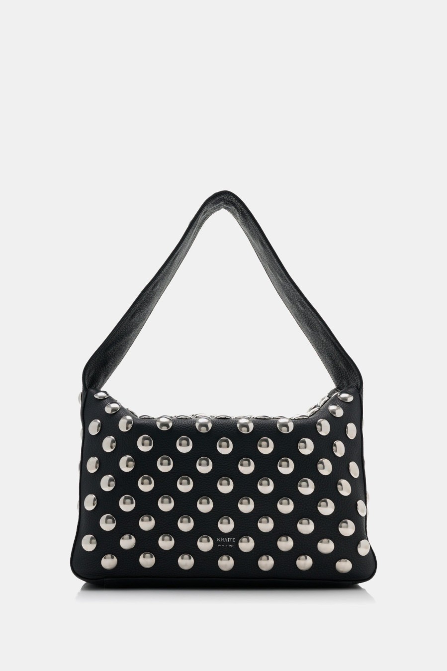 Accessories KHAITE | Elena Shoulder Bag With Silver Studs In Black