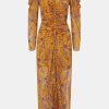 Dresses Veronica Beard | Ferrara Silk Dress In Saffron Multi