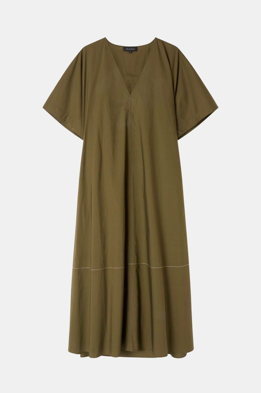 Dresses Lee Mathews | Andy Tee Dress In Khaki Green