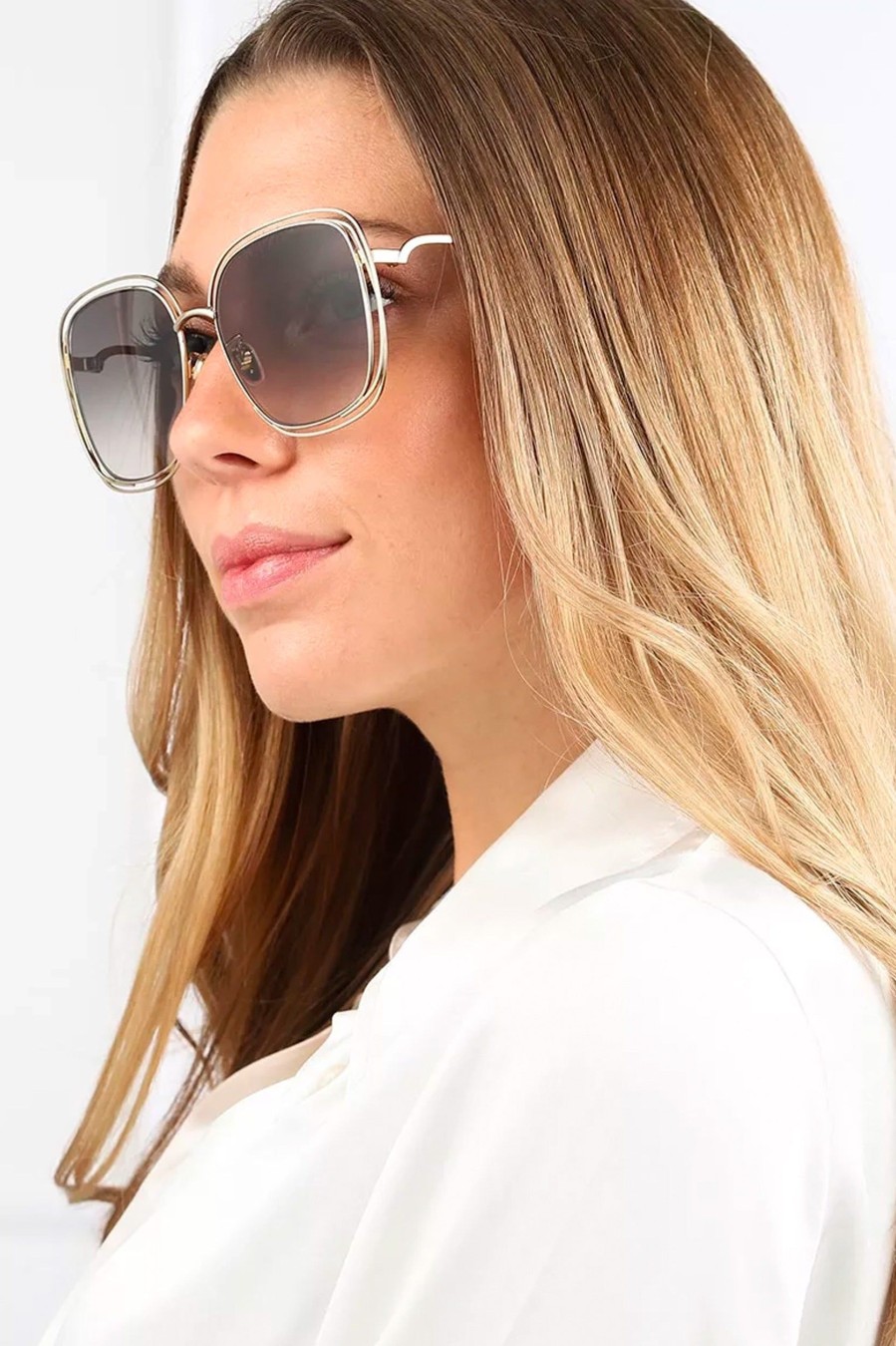 Sunglasses Chloé | Ch0077Sk001 In Gold