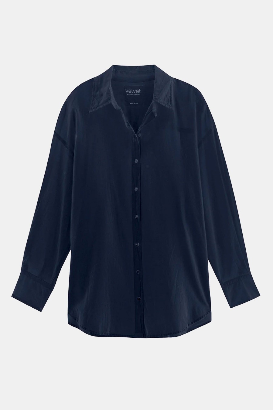 Tops And Shirts Velvet | Redondo Shirt In Navy Blue