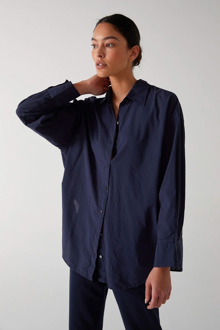 Tops And Shirts Velvet | Redondo Shirt In Navy Blue