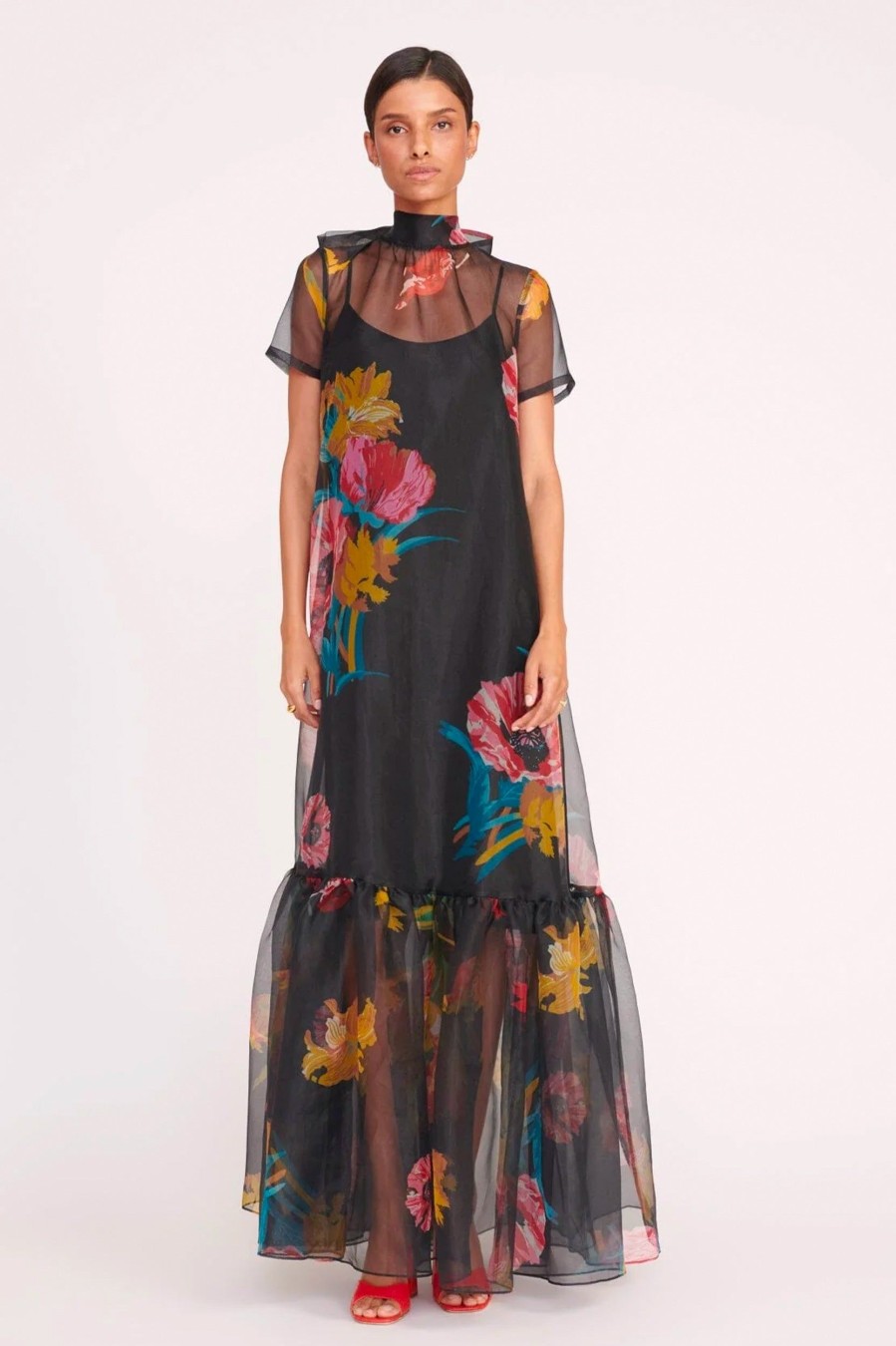 Dresses STAUD | Calluna Dress In First Bloom Night Floral