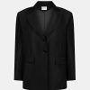 Coats And Jackets Harris Tapper | Maurice Blazer In Silk Suiting Black