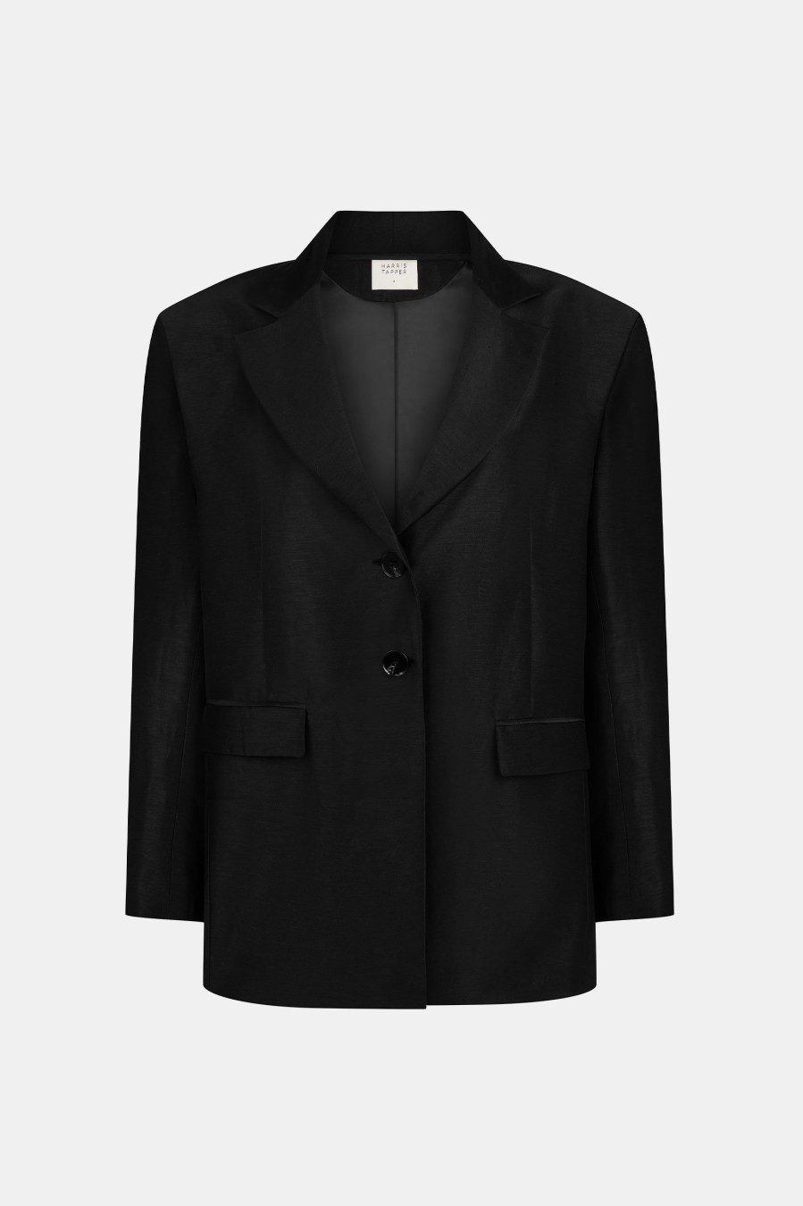 Coats And Jackets Harris Tapper | Maurice Blazer In Silk Suiting Black