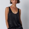 Tops And Shirts Velvet | Nolita Silk Cami In Black