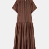 Dresses Lee Mathews | Hana Dress In Chocolate Brown