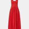 Dresses OROTON | Tie Back Sundress In Poppy Red