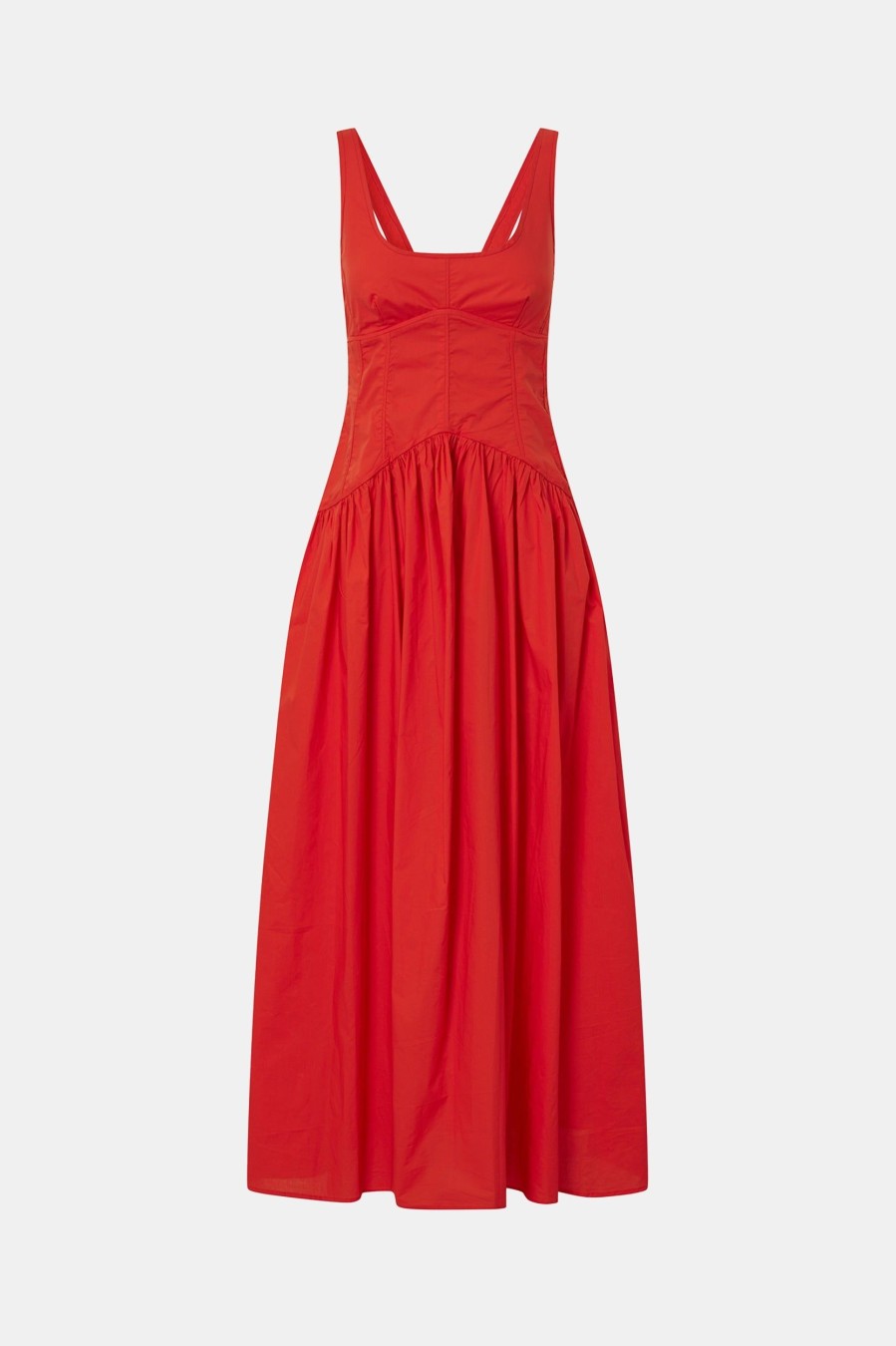 Dresses OROTON | Tie Back Sundress In Poppy Red