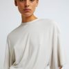 Tops And Shirts Christopher Esber | Side Cowl Waist Tee In Putty Neutrals