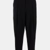 Trousers Theory | Carrot Crepe Pant In Black