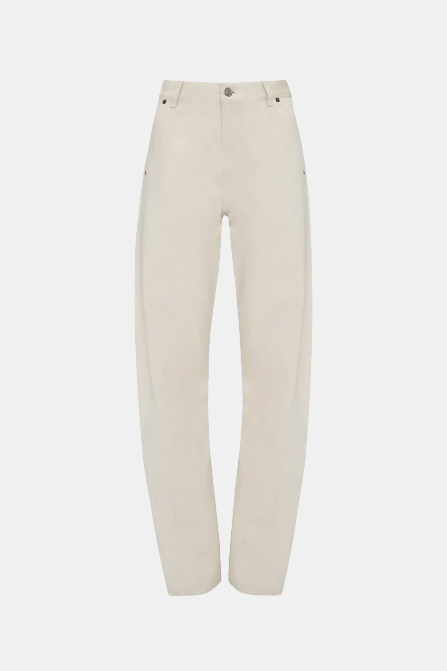 Jeans Victoria Beckham | Twisted Slouch Jean In Ecru Neutrals