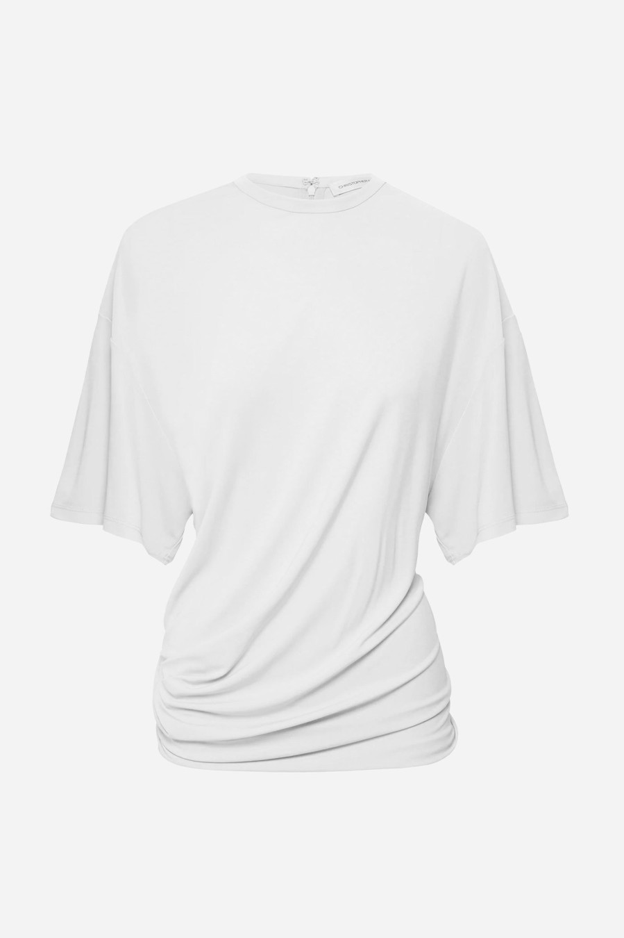 Tops And Shirts Christopher Esber | Side Cowl Waist Tee In White