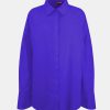 Tops And Shirts STAUD | Colton Cotton Shirt In Violet Purple