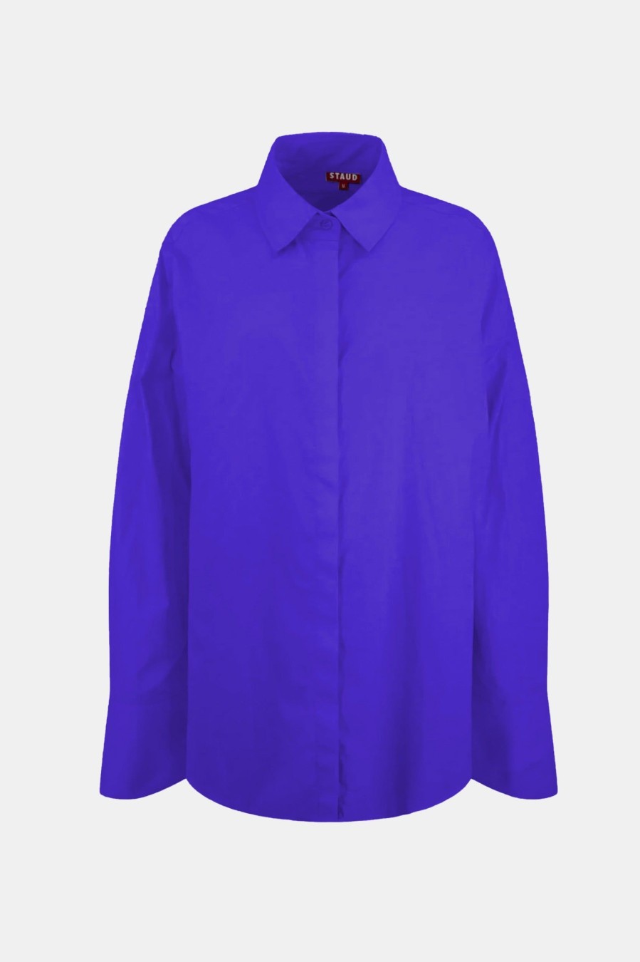 Tops And Shirts STAUD | Colton Cotton Shirt In Violet Purple