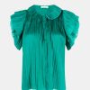 Tops And Shirts ULLA JOHNSON | Elli Top In Jadeite Green