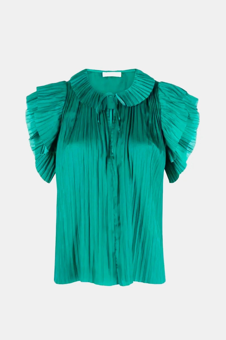 Tops And Shirts ULLA JOHNSON | Elli Top In Jadeite Green