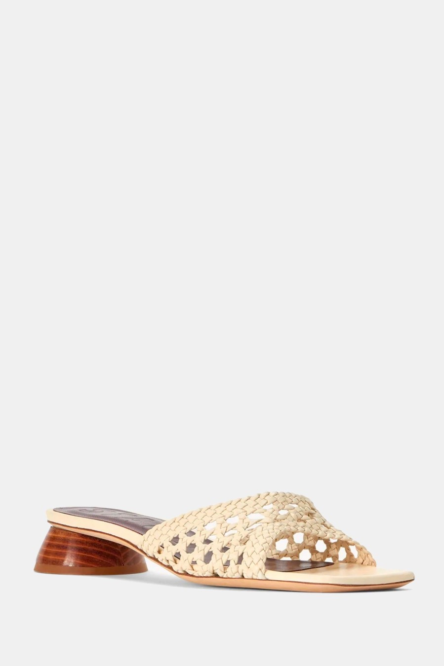 Accessories STAUD | Simone Crochet Heel In Cream Neutrals