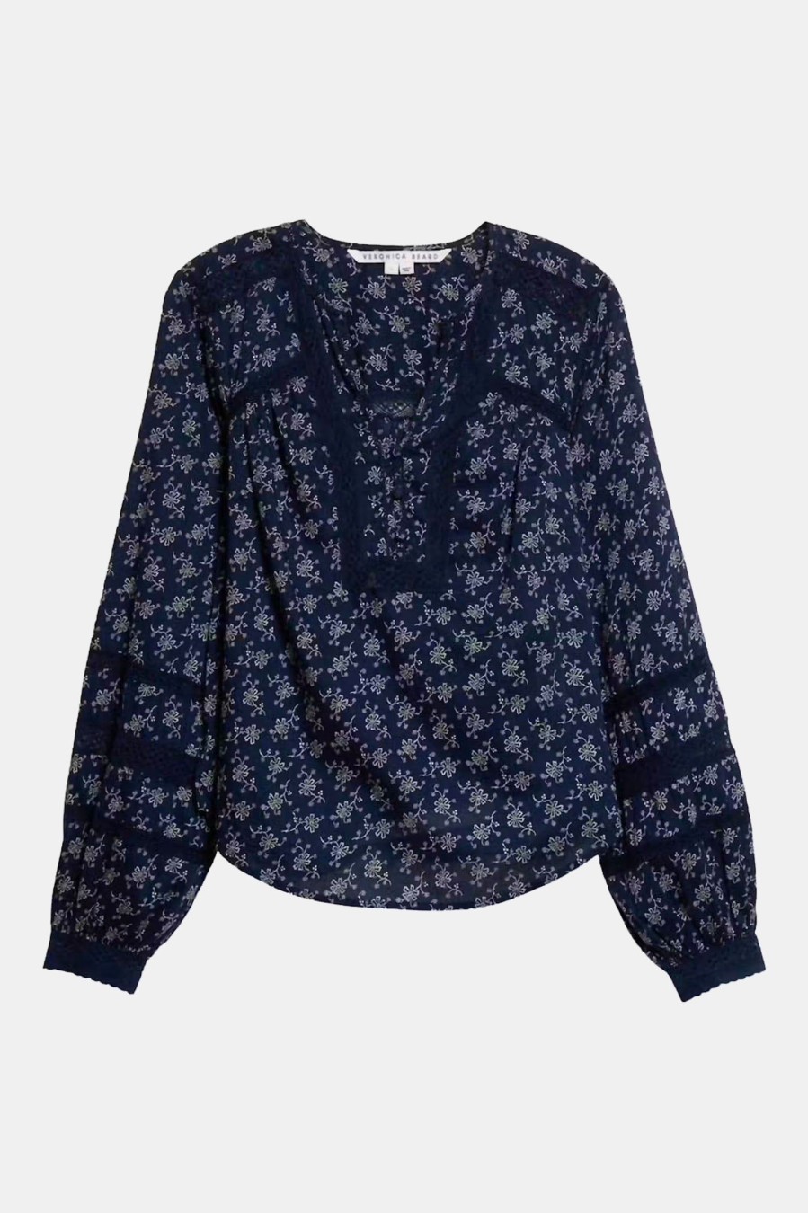 Tops And Shirts Veronica Beard | Kent Top In Blue Floral Multi