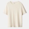 Tops And Shirts Soft Goat | Chunky Cashmere T-Shirt In Feather White