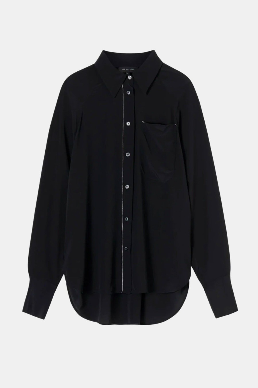 Tops And Shirts Lee Mathews | Cassini Silk Shirt In Black