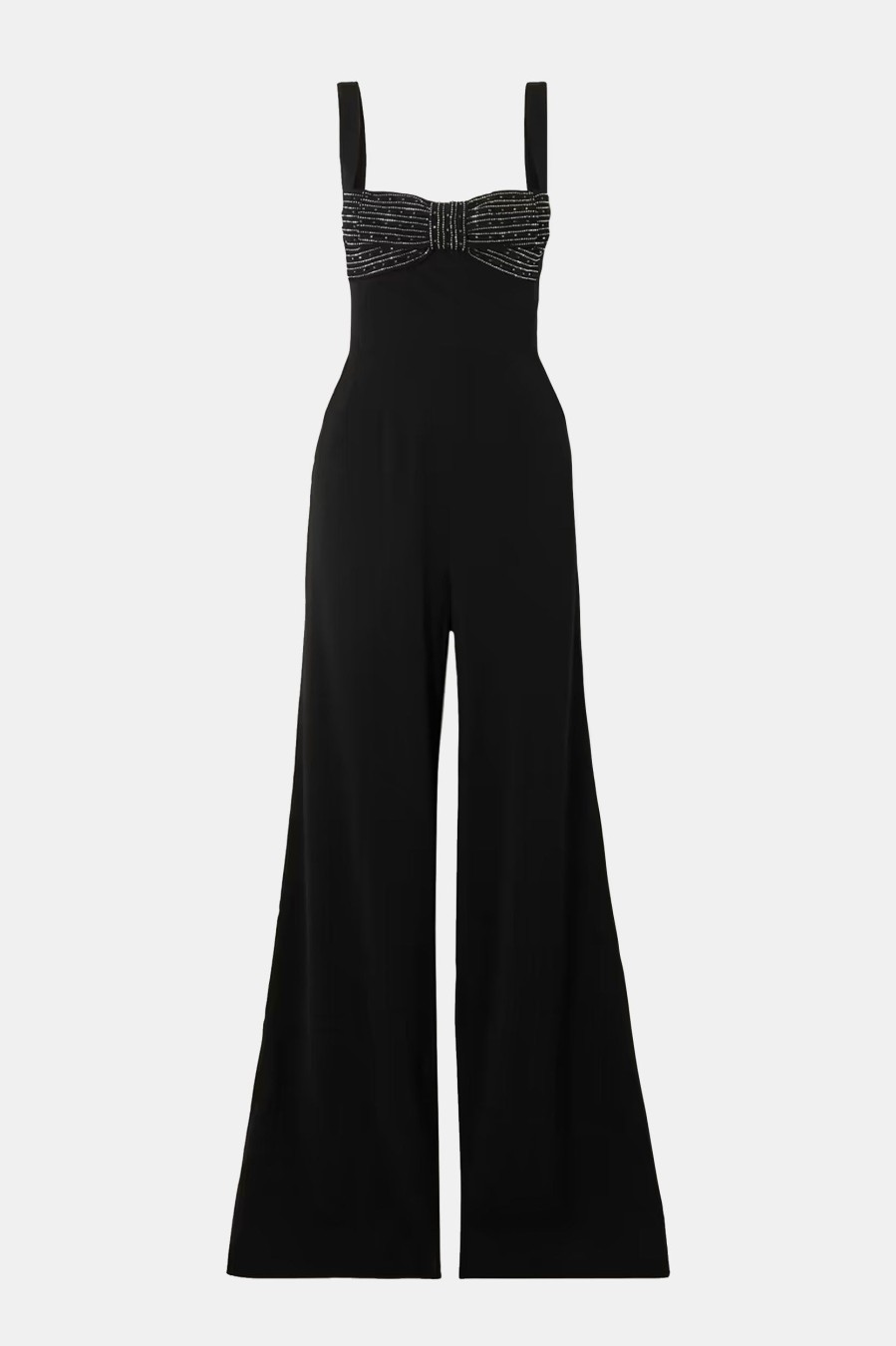 Jumpsuits Saloni London | Rachel Embellished Bow Jumpsuit Black