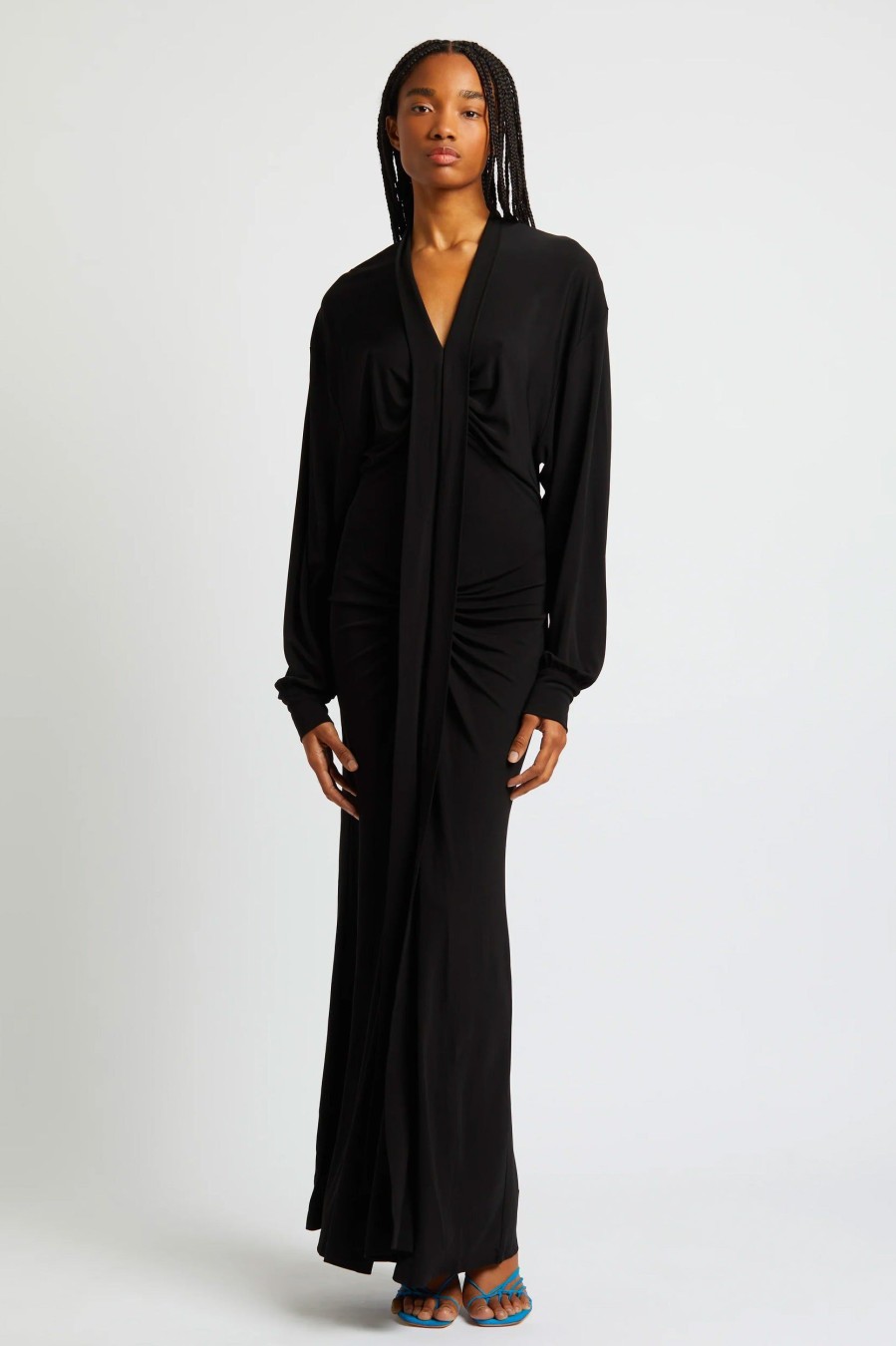 Dresses Christopher Esber | Carved Split Dress In Black Blue