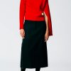 Knitwear And Sweaters Tibi | Soft Lambswool Shrunken Crewneck In Red