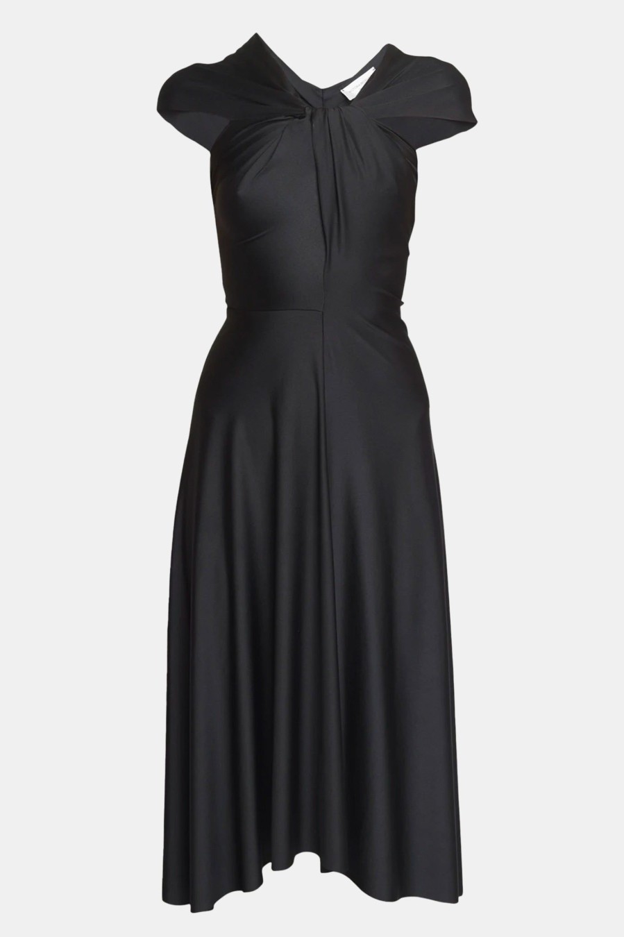 Dresses Victoria Beckham | Cap Sleeve Draped Dress In Black