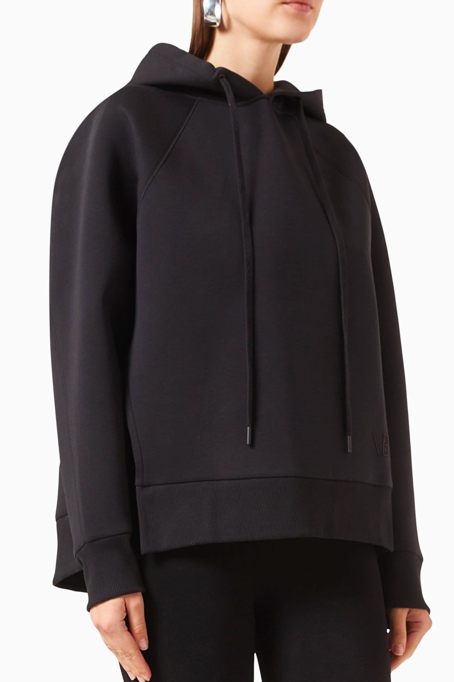 Knitwear And Sweaters Victoria Beckham | Oversized Hoodie In Black