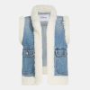 Denim Derek Lam 10 Crosby | Jaime Shearling Lined Vest Denim