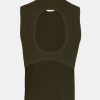 Tops And Shirts Tibi | Giselle Openback Stretch Tank In Wood Brown