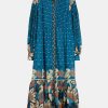 Dresses FARM Rio | Chill Maxi Shirtdress In Blue Ainika Multi