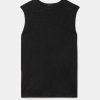 Tops And Shirts ATM Anthony Thomas Melillo | Slub Jersey Sleeveless Schoolboy Tee In Black