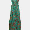 Dresses ULLA JOHNSON | Colette Silk Gown In Garden Bloom Green