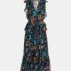 Dresses ULLA JOHNSON | Adrienne Dress In Black Iris Multi