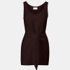 Dresses ANEMOS | The Dk Mini Wrap Dress In Espresso Brown