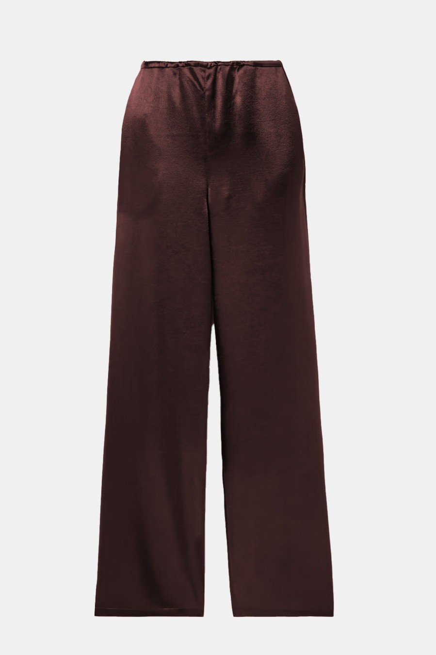 Trousers Tibi | Summer Satin Pant In Dark Brown