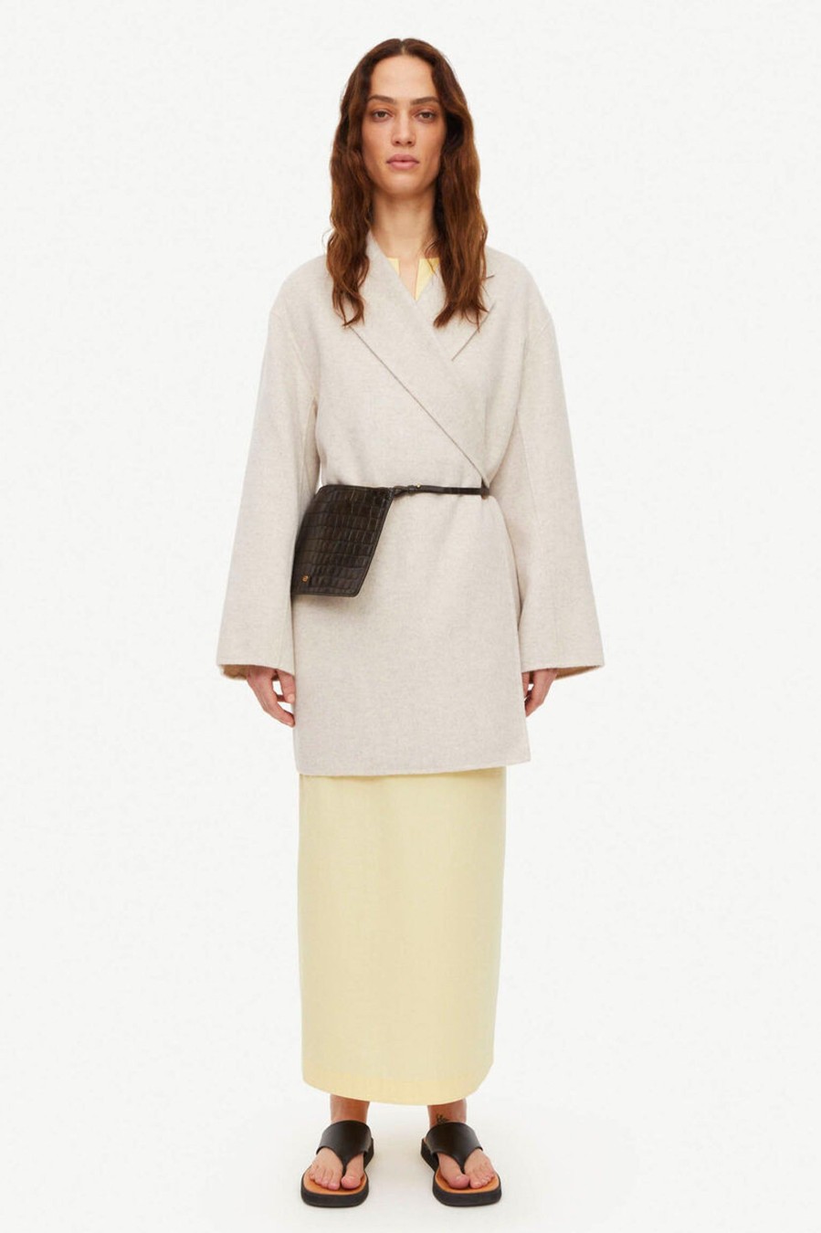 Coats And Jackets By Malene Birger | Ayvia Overcoat In Natural Neutrals