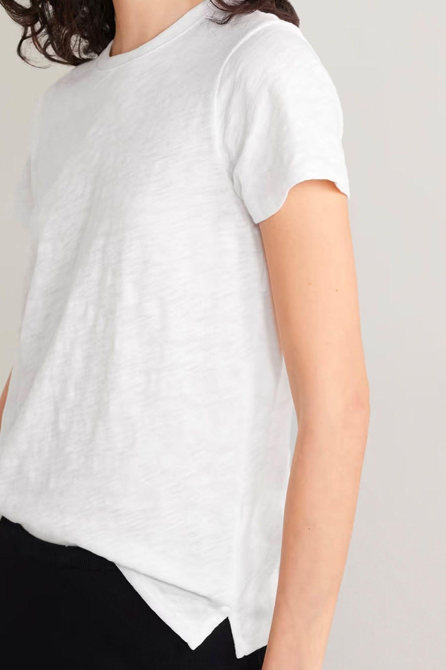 Tops And Shirts ATM Anthony Thomas Melillo | Slub Jersey Schoolboy Crew Tee In White