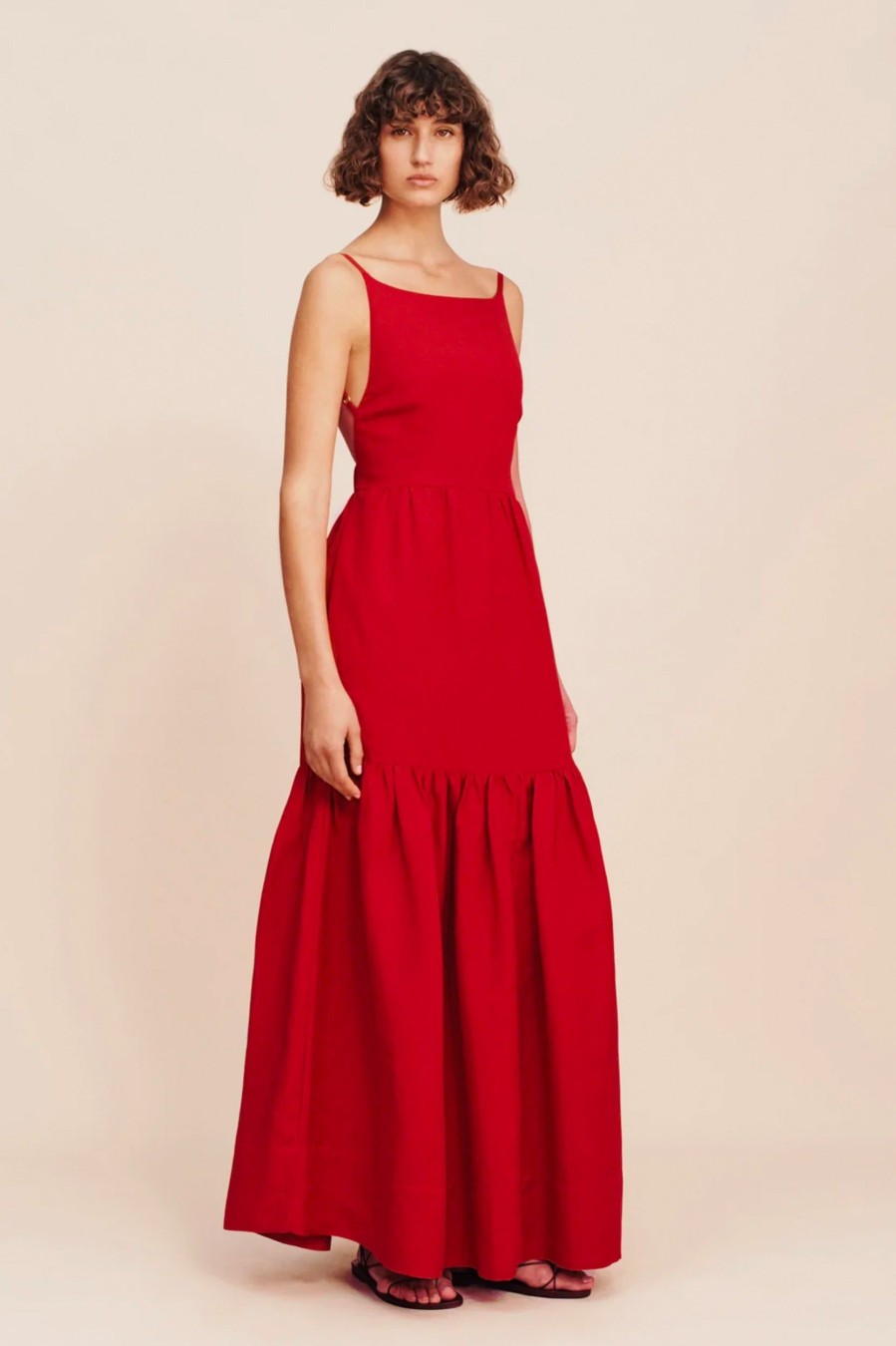 Dresses POSSE | Elise Dress In Crimson Red